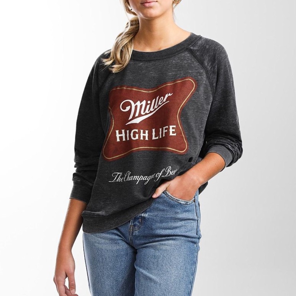 Miller High Life Black Graphic Pullover Sweatshirt
